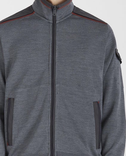 Paul Shark Paul Shark Erkek Marka Logo Detaylı Regular Fit Uzun Kollu Gri Hırka I20P1266-664