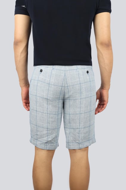 Paul Shark Paul Shark Erkek Normal Bel Kısa Boy Cepli Kemerde Logo Aksesuarlı Mavi Şort 25414051-001