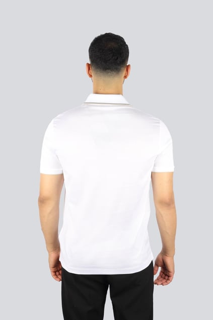 Paul Shark Paul Shark Erkek Pamuklu Marka Logolu Kısa Kollu Polo Yaka Beyaz Polo Yaka T-Shirt 25411301-010