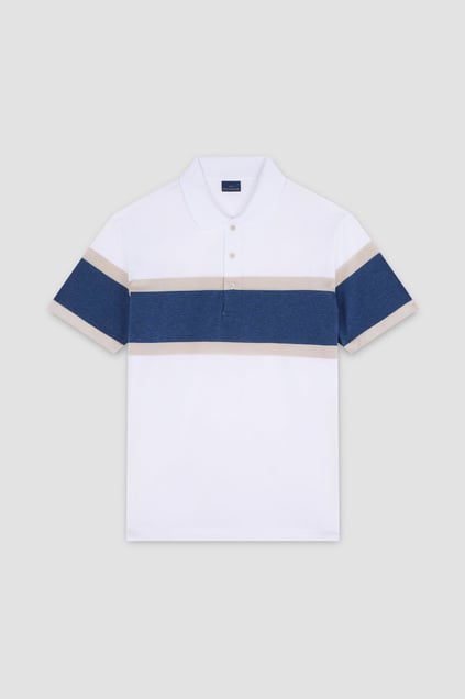 Paul Shark Paul Shark Erkek Pamuklu Polo Yakalı Düğme Kapamalı Kısa Kollu Beyaz Polo Yaka T-Shirt 25411260A-344