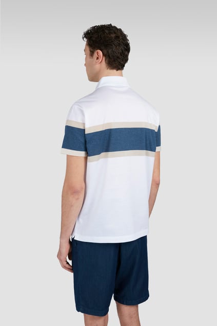 Paul Shark Paul Shark Erkek Pamuklu Polo Yakalı Düğme Kapamalı Kısa Kollu Beyaz Polo Yaka T-Shirt 25411260-344