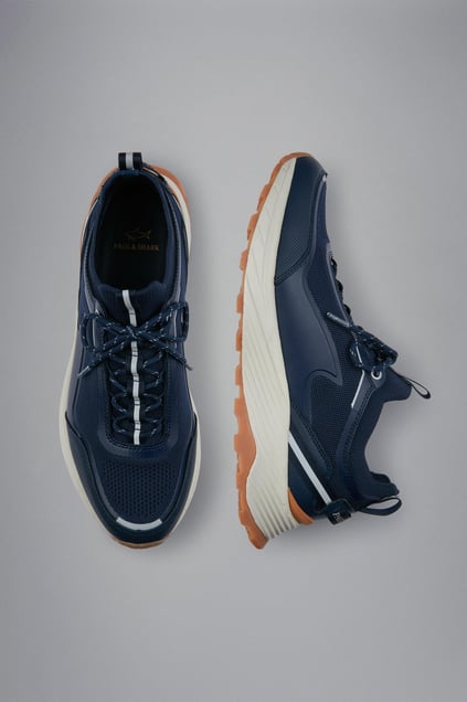 Paul Shark Paul Shark Erkek Rahat Taban Marka Logolu Bağcıklı Mavi Sneaker 14318004-050