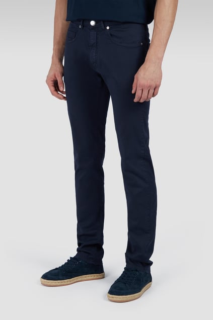 Paul Shark Paul Shark Erkek Regular Fit Pamuklu Normal Bel Düz Paça Lacivert Pantolon 25414021-013