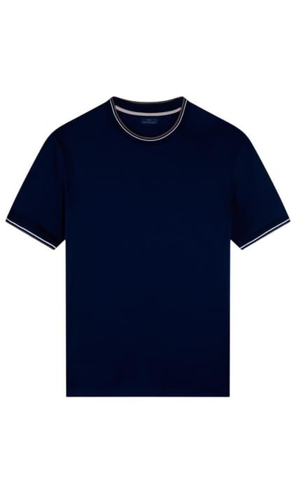 Paul Shark Paul Shark Erkek Regular Fit Yuvarlak Yaka %100 Pamuklu Kısa Kollu Lacivert T-Shirt 25411025-013