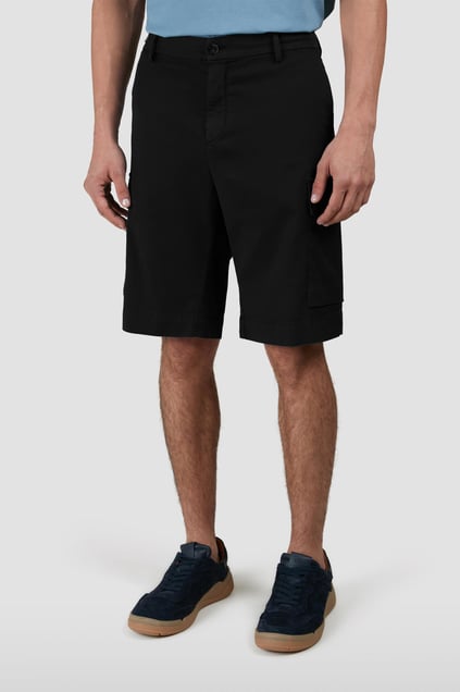 Paul Shark Paul Shark Erkek Regular Fit Cep Detaylı Siyah Şort 25414022-011