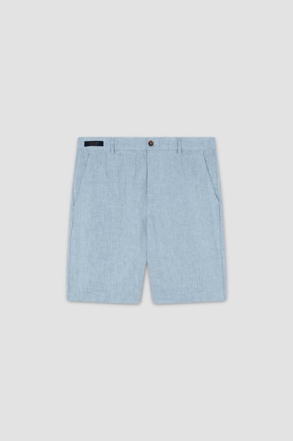 Paul Shark Paul Shark Erkek Regular Fit %100 Keten Normal Bel Mavi Şort 25414042-720