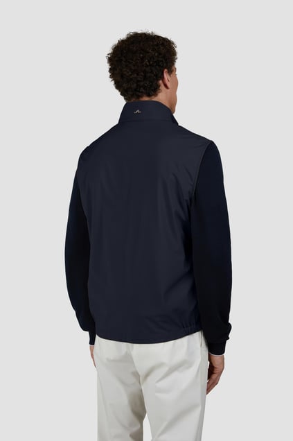 Paul Shark Paul Shark Erkek Regular Fit Dik Yaka Fermuarlı İç Cepli Lacivert Yelek 25412621-013