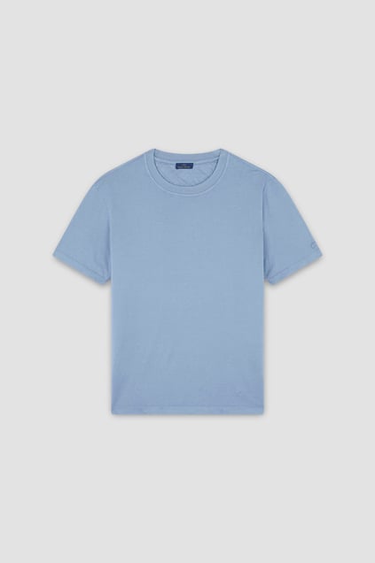 Paul Shark Paul Shark Erkek Yuvarlak Yaka Normal Kalıp %100 Pamuk Kısa Kollu Mavi T-Shirt 25411006-635