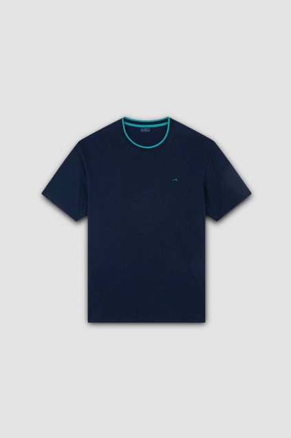Paul Shark Paul Shark Erkek Yuvarlak Yaka Normal Kalıp %100 Pamuklu Kısa Kollu Lacivert T-Shirt 25411033-013