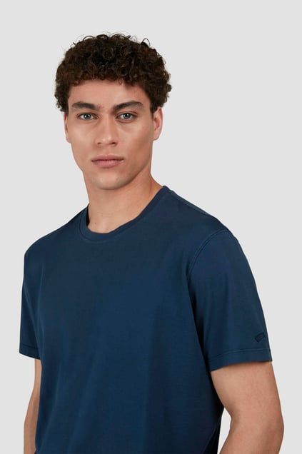 Paul Shark Paul Shark Erkek Yuvarlak Yaka Normal Kalıp %100 Pamuk Kısa Kollu Lacivert T-Shirt 25411006-013