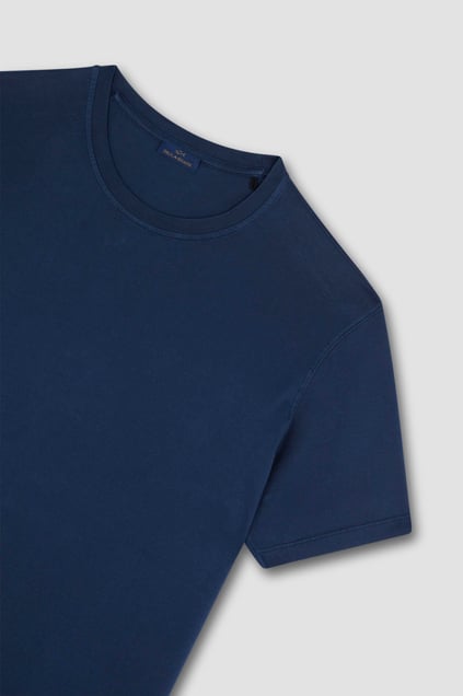 Paul Shark Paul Shark Erkek Yuvarlak Yaka Normal Kalıp %100 Pamuk Kısa Kollu Lacivert T-Shirt 25411006-013