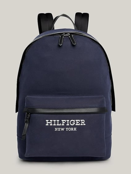 Tommy Hilfiger Tommy Hilfiger Erkek Ana Bölmeli Kayma Cepli Marka Logolu Ayarlanabilir Omuz Askılı Mavi Sırt Çantası AM0AM11813-DW6