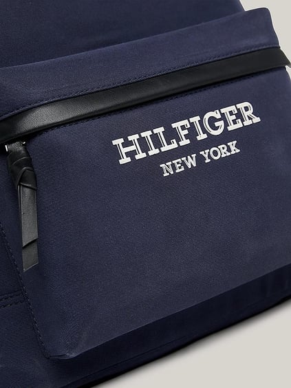 Tommy Hilfiger Tommy Hilfiger Erkek Ana Bölmeli Kayma Cepli Marka Logolu Ayarlanabilir Omuz Askılı Mavi Sırt Çantası AM0AM11813-DW6