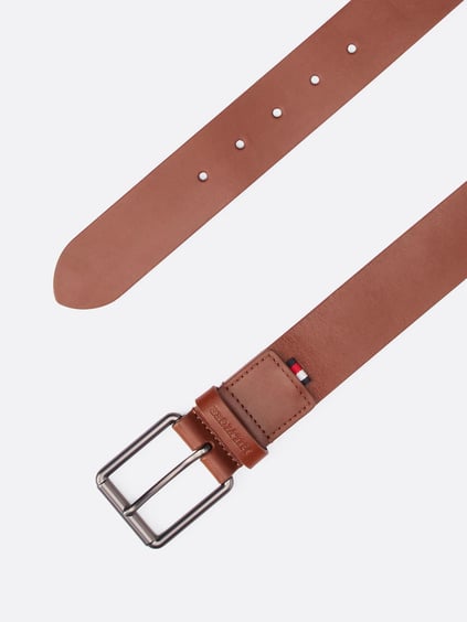 Tommy Hilfiger Tommy Hilfiger Erkek Ayarlabilir Askılı Dikdörtgen Tasarımlı Astarlı Kahverengi Kemer AM0AM13302-GVI