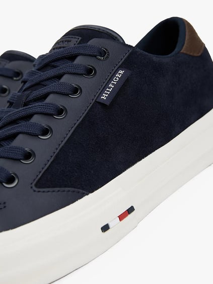 TOMMY HILFIGER Tommy Hilfiger Erkek Bağcıklı Marka Logolu Spor Stil Lacivert Sneaker FM0FM05458-DW5