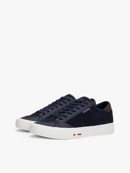 TOMMY HILFIGER Tommy Hilfiger Erkek Bağcıklı Marka Logolu Spor Stil Lacivert Sneaker FM0FM05458-DW5