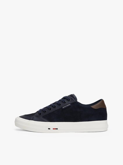 TOMMY HILFIGER Tommy Hilfiger Erkek Bağcıklı Marka Logolu Spor Stil Lacivert Sneaker FM0FM05458-DW5
