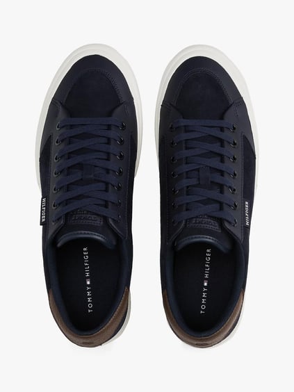 TOMMY HILFIGER Tommy Hilfiger Erkek Bağcıklı Marka Logolu Spor Stil Lacivert Sneaker FM0FM05458-DW5