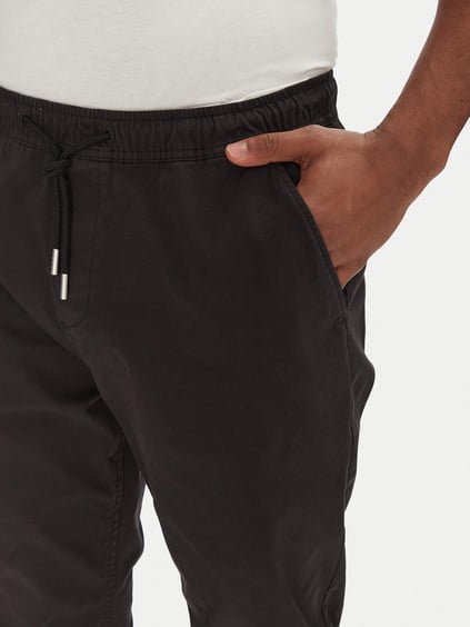 TOMMY HILFIGER Tommy Hilfiger Erkek Bel Bağlamalı Lastikli Paça Yüksek Bel Siyah Pantolon DM0DM20283-BDS