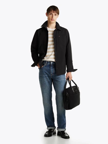 Tommy Hilfiger Tommy Hilfiger Erkek Çift Kapatma Fermuarlı Ayarlanabilir Çıkarılabilir Askılı Siyah Laptop & Evrak Çantası AM0AM13098-BDS