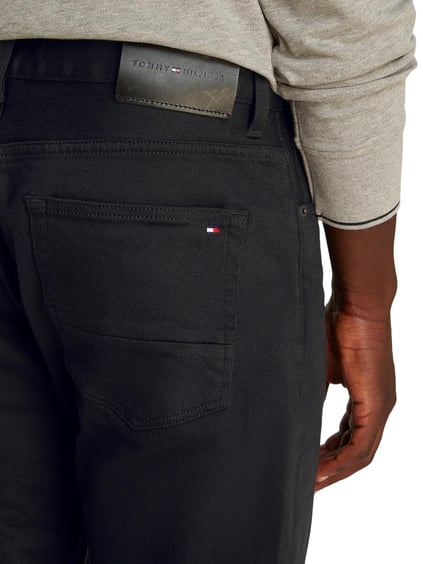 TOMMY HILFIGER Tommy Hilfiger Erkek Denim Kumaş  Normal Bel Düz Model Siyah Jeans MW0MW39040-1B1