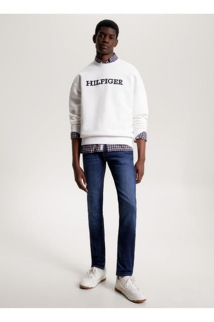 Tommy Hilfiger Tommy Hilfiger Erkek Denim Normal Belli Düz Model Günlük Kullanım Mavi Jeans MW0MW33347-1A8