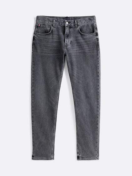 TOMMY HILFIGER Tommy Hilfiger Erkek Dik Yaka Fermuar Kapamalı Regular Fit Su İtici Isı Yalıtımlı Gri Jeans MW0MW39202-1B5