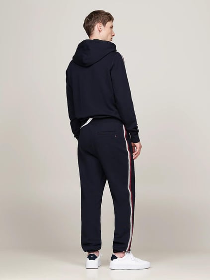 Tommy Hilfiger Tommy Hilfiger Erkek Dokuma Kumaş  Normal Bel  Düz Model Mavi Eşofman Altı MW0MW35548-DW5