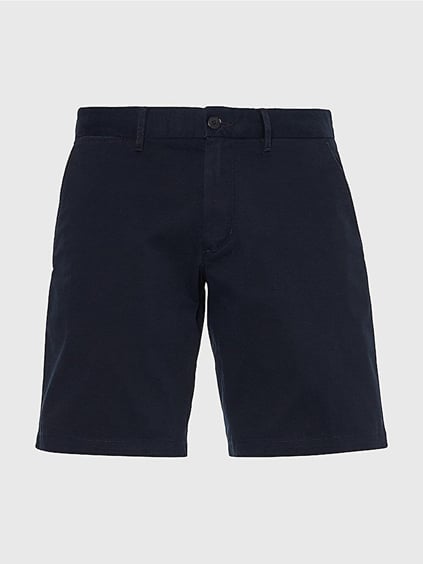 Tommy Hilfiger Tommy Hilfiger Erkek Dokuma Regular Fit Düğmeli Günlük Lacivert2 Şort MW0MW23563-DW5