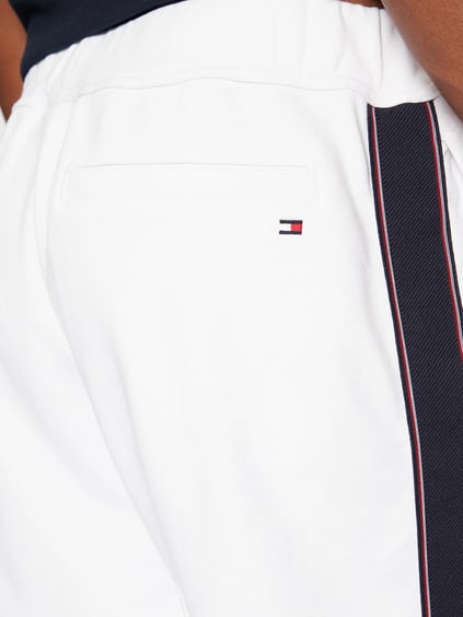Tommy Hilfiger Tommy Hilfiger Erkek Dokuma Kumaş  Normal Bel  Düz Model Beyaz Eşofman Altı MW0MW37477-YAF