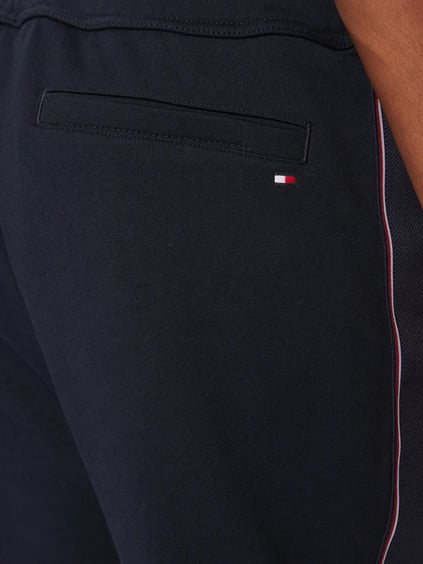 Tommy Hilfiger Tommy Hilfiger Erkek Dokuma Kumaş  Normal Bel  Düz Model Mavi Eşofman Altı MW0MW37477-DW5