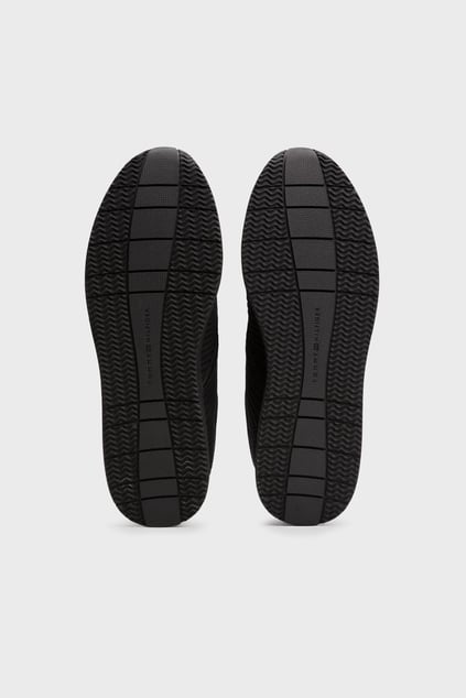 Tommy Hilfiger Tommy Hilfiger Erkek Düşük Bilekli Örme Üst Yüzeyli EVA Dış Tabanlı Siyah Sneaker FM0FM05527-BDS