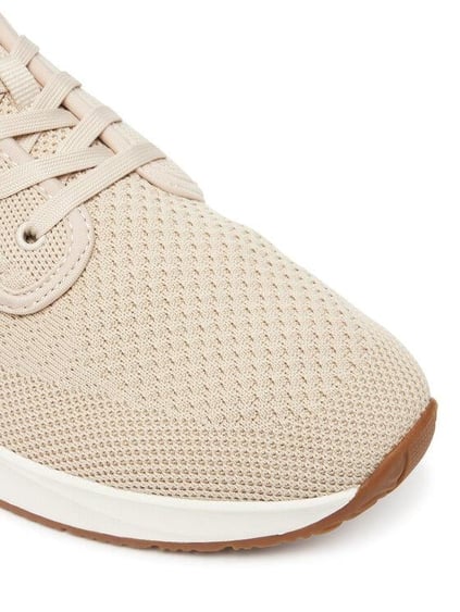 Tommy Hilfiger Tommy Hilfiger Erkek Düşük Bilekli Örme Üst Yüzeyli EVA Dış Tabanlı Bej Sneaker FM0FM05527-ACI