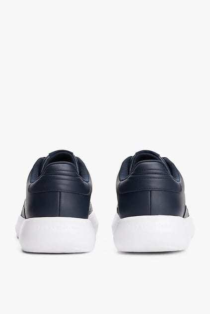Tommy Hilfiger Tommy Hilfiger Erkek Düşük Bilekli Kalın Taban Logo Dokulu %100 Deri Lacivert Sneaker FM0FM05529-DW5