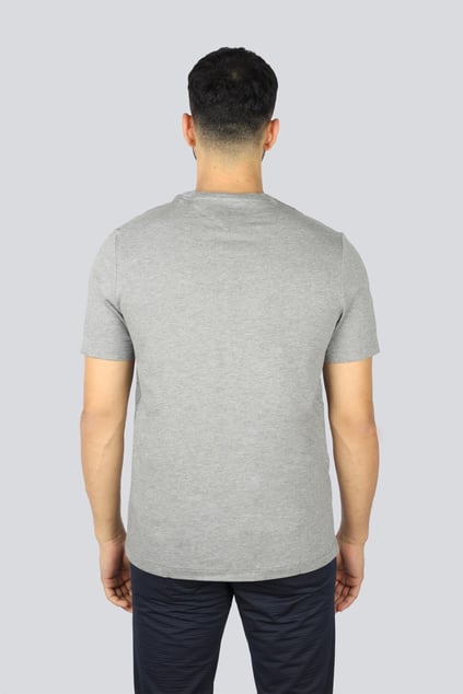 TOMMY HILFIGER Tommy Hilfiger Erkek Göğüste İşlenmiş Logo Pamuklu Jarse Gri T-Shirt MW0MW36512-P91