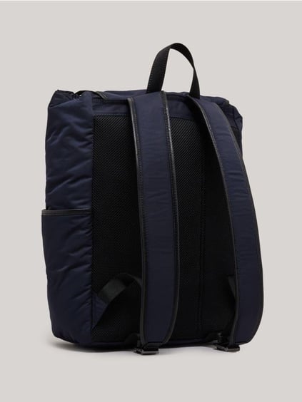 Tommy Hilfiger Tommy Hilfiger Erkek Logolu Fermuarlı Kayıışlı Günlük Mavi Sırt Çantası AM0AM11817-DW6