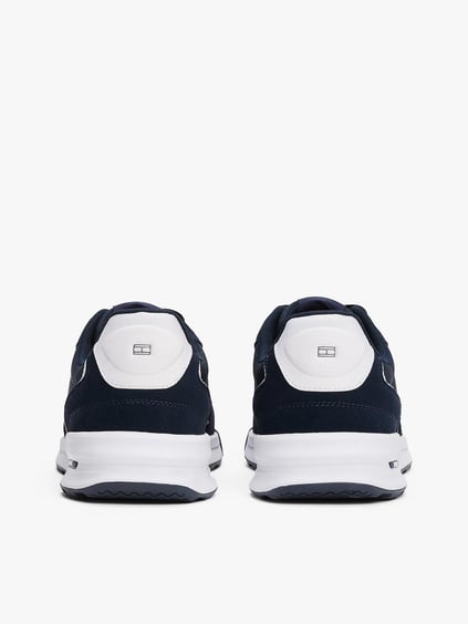 TOMMY HILFIGER Tommy Hilfiger Erkek Logolu Bağcıklı Deri Lacivert Sneaker FM0FM05371-DW5