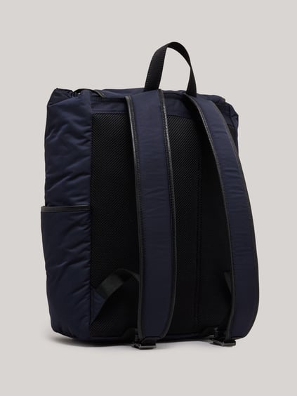 Tommy Hilfiger Tommy Hilfiger Erkek Logolu Fermuarlı Kayıışlı Günlük Mavi Sırt Çantası AM0AM11817-DW6