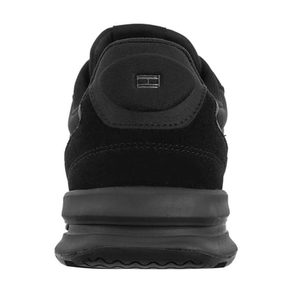 TOMMY HILFIGER Tommy Hilfiger Erkek Logolu Bağcıklı Deri Siyah Sneaker FM0FM05371-BDS