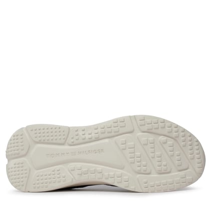 Tommy Hilfiger Tommy Hilfiger Erkek Marka Logolu Bağcıklı Kaydırmaz Tabanlı Günlük Siyah Sneaker FM0FM04879-BDS