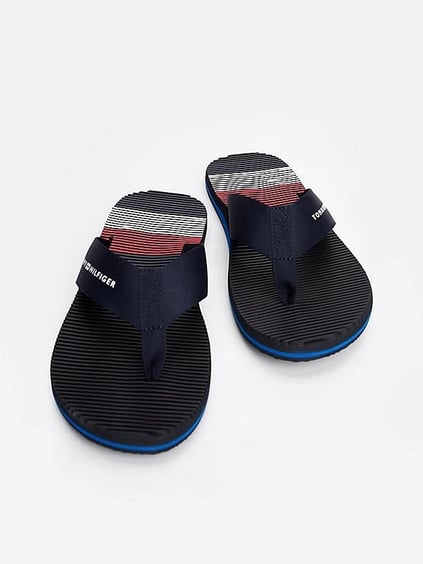 TOMMY HILFIGER Tommy Hilfiger Erkek Masaj İç Tabanlı Eva Taban Lacivert Terlik FM0FM05462-DW5