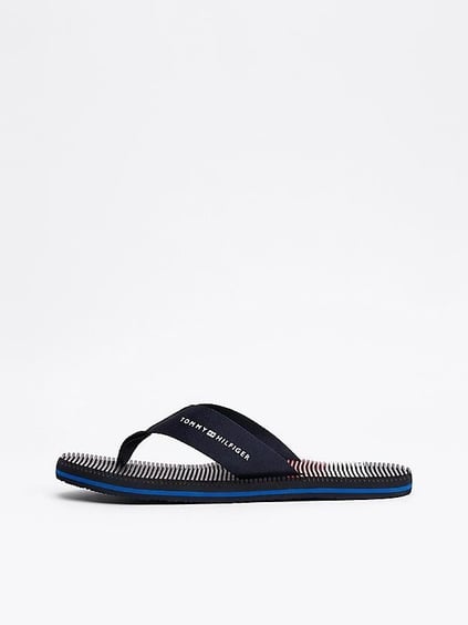 TOMMY HILFIGER Tommy Hilfiger Erkek Masaj İç Tabanlı Eva Taban Lacivert Terlik FM0FM05462-DW5
