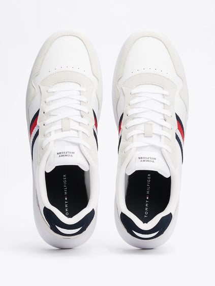 TOMMY HILFIGER Tommy Hilfiger Erkek Marka Logolu Bağcıklı Kaydırmaz Tabanlı Günlük Mavi Ayakkabı FM0FM04889-0K6