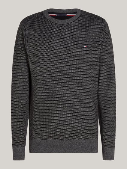 Tommy Hilfiger Tommy Hilfiger Erkek Marka Logolu Uzun Kollu Rahat Siyah Kazak MW0MW36723-0GJ