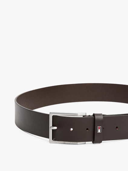TOMMY HILFIGER Tommy Hilfiger Erkek Metal Tokalı Ayarlanabilir Deri Kahverengi Kemer AM0AM13175-0HD