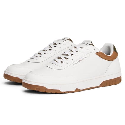 Tommy Hilfiger Tommy Hilfiger Erkek Nefes Alabilen Üst Yüzey Düşük Bilekli Retro Deri Beyaz Sneaker FM0FM05629-0K4
