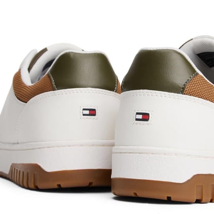 Tommy Hilfiger Tommy Hilfiger Erkek Nefes Alabilen Üst Yüzey Düşük Bilekli Retro Deri Beyaz Sneaker FM0FM05629-0K4
