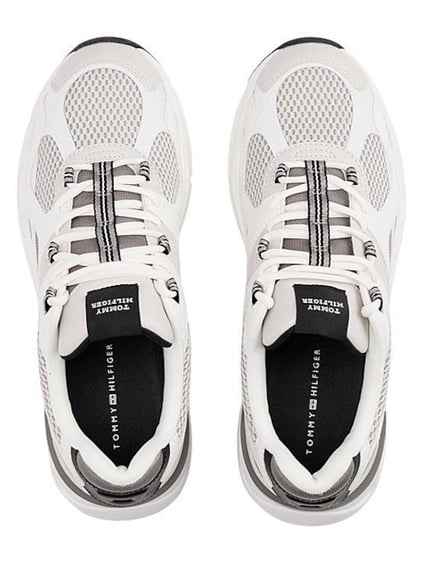 Tommy Hilfiger Tommy Hilfiger Erkek Nefes Alabilen Fileli Üst Yüzey Rahat ve Yüksek Taban Gri Sneaker FM0FM05567-PQ8