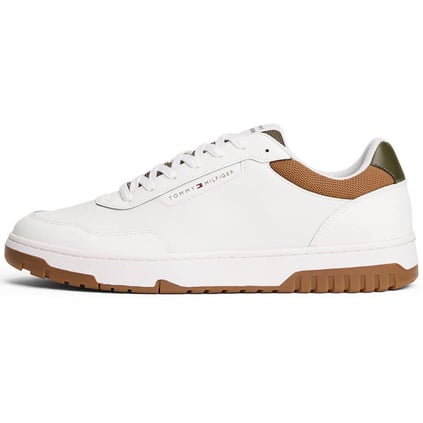 Tommy Hilfiger Tommy Hilfiger Erkek Nefes Alabilen Üst Yüzey Düşük Bilekli Retro Deri Beyaz Sneaker FM0FM05629-0K4