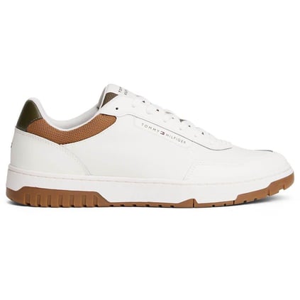 Tommy Hilfiger Tommy Hilfiger Erkek Nefes Alabilen Üst Yüzey Düşük Bilekli Retro Deri Beyaz Sneaker FM0FM05629-0K4